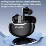 AWEI Bluetooth 5.3 T50 TWS headphones + docking station black - imagine 7