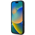 Guess GUHMP16SPSAPSMEK iPhone 16 6.1" black hardcase Saffiano Peony Classic Logo MagSafe - imagine 4