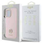 Guess GUHCP16SM4DGPP iPhone 16 6.1" pink hardcase Silicone Logo Strass 4G - imagine 8
