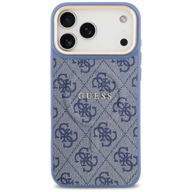 Case Guess 4G PU Classic Logo MagSafe for iPhone 17 Pro Max blue - imagine 3