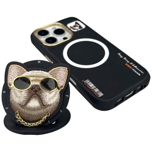 Nimmy Glasses Cool Dog MagSafe case for iPhone 16 Pro black - imagine 3