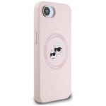 Case Karl Lagerfeld Silicone Karl&Choupette Heads MagSafe for iPhone 16e pink - imagine 4