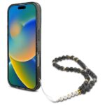 Guess GUHMP16XHGCRELSK iPhone 16 Pro Max 6.9" black hardcase IML Glitter With Pearl Strap Ma - imagine 4