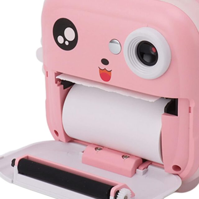 Extralink EPP-003 Pink | Mini thermal printer with camera | 3 rolls of thermal paper, 2.5" LCD screen, Bluetooth, USB-C, 1000 mAh - imagine 3