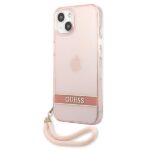 Guess GUHCP13MHTSGSP iPhone 13 / 14 / 15 6,1" pink hardcase Translucent Stap - imagine 2