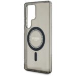 Case Guess Rhinestones Printed Classic Logo MagSafe Samsung Galaxy S25 Ultra black - imagine 6