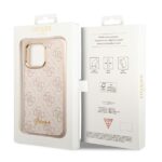 Guess GUHCP14LHG4SHP iPhone 14 Pro 6,1" pink hard case 4G Vintage Gold Logo - imagine 8