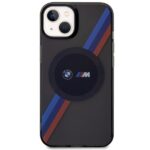 BMW BMHMP14SHDTK case iPhone 14 / 15 / 13 6.1" gray Tricolor Stripes MagSafe - imagine 3