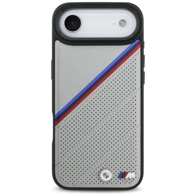 BMW M Tricolor Metal Logo MagSafe Case for iPhone Air Gray - imagine 3
