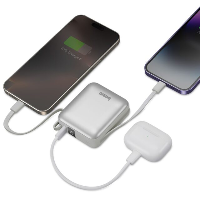 PowerBank 3in1 Bazic Fusion Mini 10000mAh cable USB-C/Lightning grey - imagine 4
