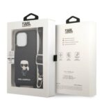 Karl Lagerfeld KLHCP13XSAIPCK iPhone 13 Pro Max 6,7" hardcase black Saffiano Metal Ikonik - imagine 8