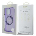Guess GUHMP16XHFWFCU iPhone 16 Pro Max 6.9" purple hardcase IML Flowers Wreath MagSafe - imagine 8