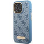 Guess GUHMP14XU4GPRB iPhone 14 Pro Max 6,7" blue hard case 4G Logo Plate MagSafe - imagine 2