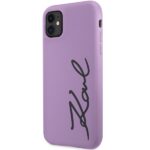 Karl Lagerfeld KLHCN61SKSVGU iPhone 11 /Xr  6.1" purple hardcase Silicone Signature - imagine 2