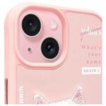Nimmy case iPhone 15 6.1" pink Cool&Cute 2.0 Cat - imagine 3