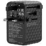 Verbatim Adapter podróżny EU/UK/US GaN    2xUSB-A/3xUSB-C PD 170W czarny 30190 - imagine 3