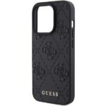 Guess GUHCP15XP4EPMK iPhone 15 Pro Max 6.7" black hardcase Leather 4G Stamped - imagine 6