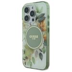 Guess GUHMP16XHFWBDCEN iPhone 16 Pro Max 6.9" green hardcase IML Flower & Tonal Circle MagSaf - imagine 2