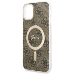 Guess Set GUBPN61H4EACSW Case+ Charger iPhone 11 6,1" brown hard case 4G Print MagSafe - imagine 6
