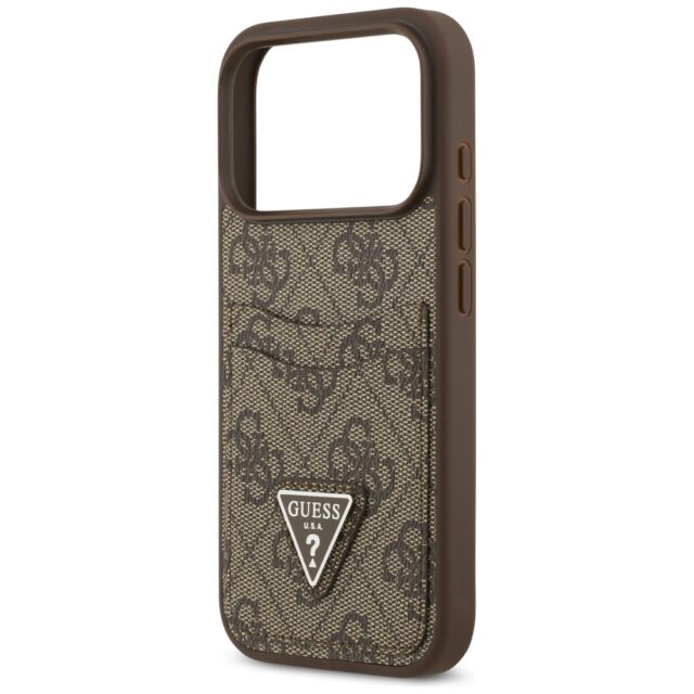 Case Guess 4G Double Card Triangle for iPhone 17 Pro brown - imagine 6