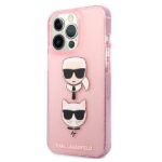 Karl Lagerfeld KLHCP13LKCTUGLP iPhone 13 Pro / 13 6,1" pink hardcase Glitter Karl`s & Choupett - imagine 2