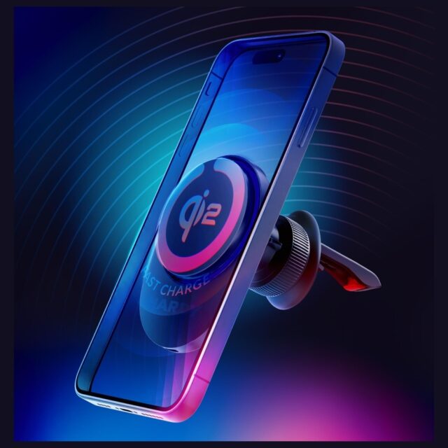 3MK Hardy AeroCharger Wireless Charger 15W MPP Qi2 Black - imagine 3