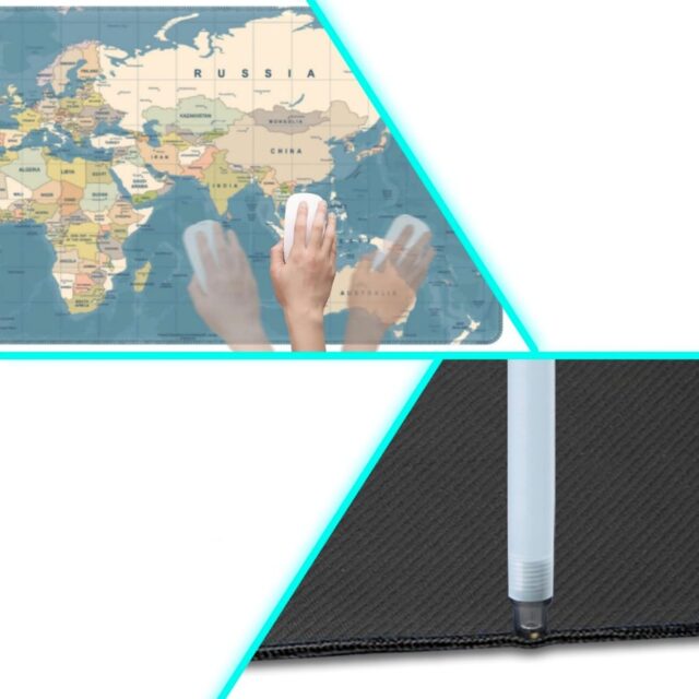 Extralink Gaming Desk Mouse Pad, Large Light World Map 40x90 cm - imagine 5