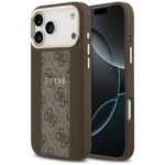 Case Guess 4G Stripe MagSafe for iPhone 17 Pro Max brown