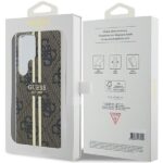 Guess GUHCS24LH4PSEGW S24 Ultra S928 brown hardcase IML 4G Gold Stripe - imagine 8