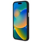 Guess GUHCP16SM4DGPK iPhone 16 6.1" black hardcase Silicone Logo Strass 4G - imagine 5