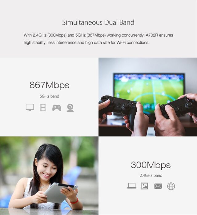 Totolink A702R | WiFi Router | AC1200, Dual Band, MIMO, 5x RJ45 100Mb/s - imagine 10