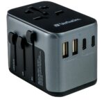 Verbatim Travel Adapter EU/UK/US 2xUSB-A/2xUSB-C PD 30W UTA-03 black 49545