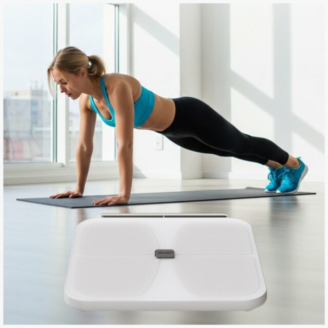 AWEI SS1 Multifunctional Body Scale Bluetooth 5.0 500mAh White - imagine 3