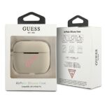 Guess GUACAPLSVSGP AirPods Pro cover grey pink Silicone Vintage - imagine 3