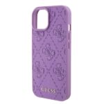 Guess GUHCP15SP4EPMU iPhone 15 / 14 / 13 6.1" light purple hardcase Leather 4G Stamped - imagine 5