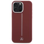 Mercedes MEHMP16X23SUMSR iPhone 16 Pro Max 6.9" red hardcase Silicone White Stripe MagSafe - imagine 3