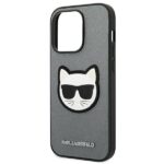 Karl Lagerfeld KLHCP14XSAPCHG iPhone 14 Pro Max 6,7" hardcase silver Saffiano Choupette Head - imagine 6