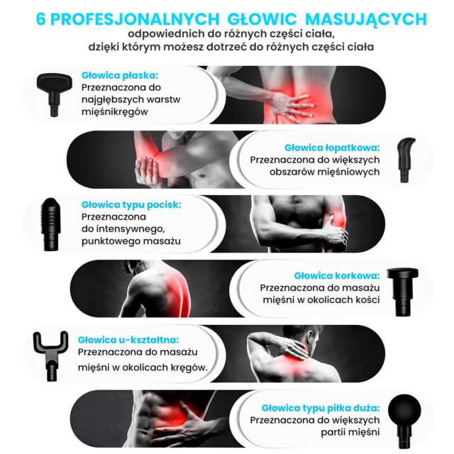 Extralink Massage Gun Pro | Massage Gun | 3800 RPM, 6 interchangeable tips - imagine 7