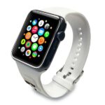 Karl Lagerfeld Pasek KLAWLSLKW AppleWatch 42/44/45mm white strap Silicone Karl Heads - imagine 3