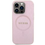 Guess GUHMP15XPSAHMCP iPhone 15 Pro Max 6.7"pink hardcase Saffiano MagSafe - imagine 3