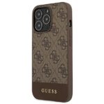 Guess GUHCP13XG4GLBR iPhone 13 Pro Max 6,7" brown hard case 4G Stripe Collection - imagine 2