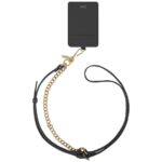 Universal 3-in-1 phone lanyard UNIQ Coehl Caryne with card wallet ebony