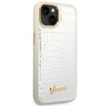 Guess GUHCP14SHGCRHS iPhone 14 / 15 / 13 6.1" silver hardcase Croco Collection - imagine 4