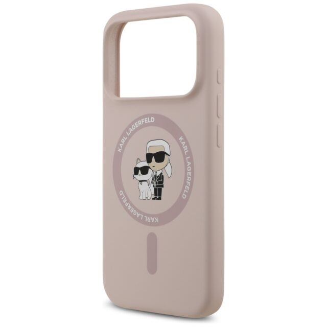 Karl Lagerfeld Silicone Karl&Choupette Ring MagSafe Case for iPhone 17 Pro Pink - imagine 6
