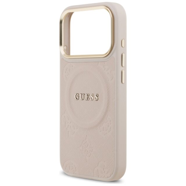 Case Guess Peony Hot Stamp MagSafe for iPhone 17 Pro pink - imagine 6