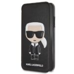 Karl Lagerfeld KLFLBKI61IKPUBK iPhone Xr black book Iconic Karl Embossed - imagine 2