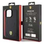 Ferrari FEHMP15XPTEK iPhone 15 Pro Max 6.7" black hardcase Carbon Metal Logo MagSafe - imagine 8