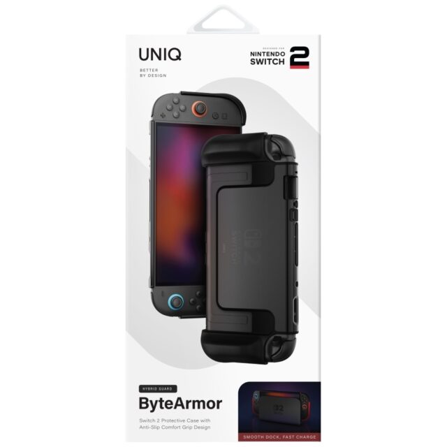 Case UNIQ Hybrid Bytearmor for Nintendo Switch 2 black - imagine 4