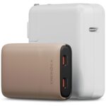 Wall charger Energea TravelWorld Edge 65W 2xUSB-C PD/PPS/QC3.0 (US/UK/EU) gold - imagine 2