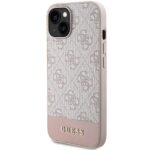 Guess GUHCP15SG4GLPI iPhone 15 / 14 / 13 6.1" pink hardcase 4G Stripe Collection - imagine 2